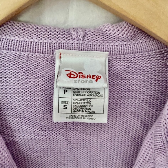 Disney Girl’s Lavender Zip down sweater Size Small - Picture 5 of 7